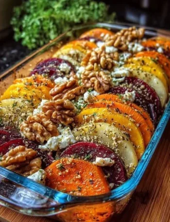 Roasted Beet and Sweet Potato Bake